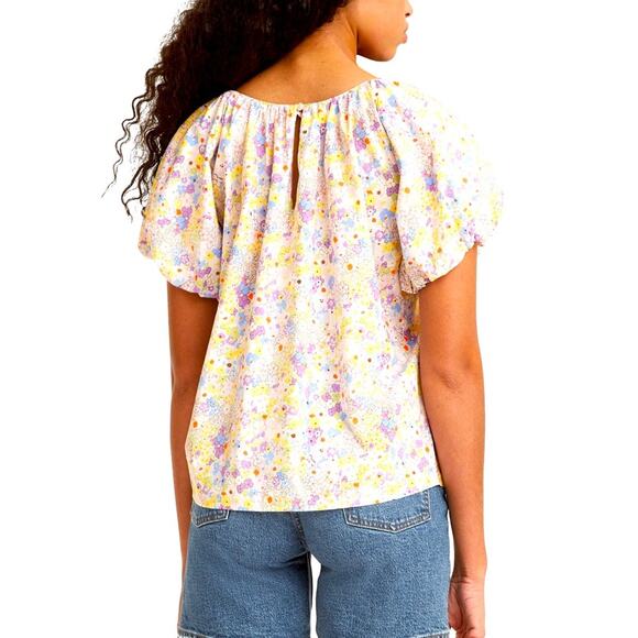 NWT Levi’s Top Puff Short Sleeve Floral Blouse Womens XXL Retail $55 - Picture 2 of 7